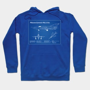 Mikoyan-Gurevich MiG-21 bis Fishbed Fighter - AD Hoodie